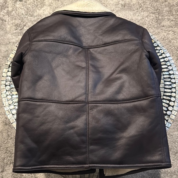 Shearling Lined Leather Jacket - Picture 5 of 5